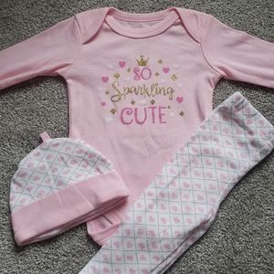 Baby Pink Hearts Outfit - New!